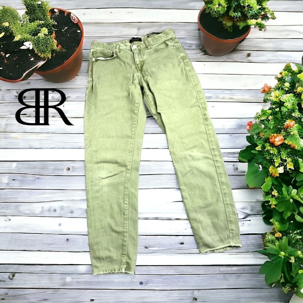 BANANA REPUBLIC mid rise Skinny Jeans army green GARDEN GIRL!
